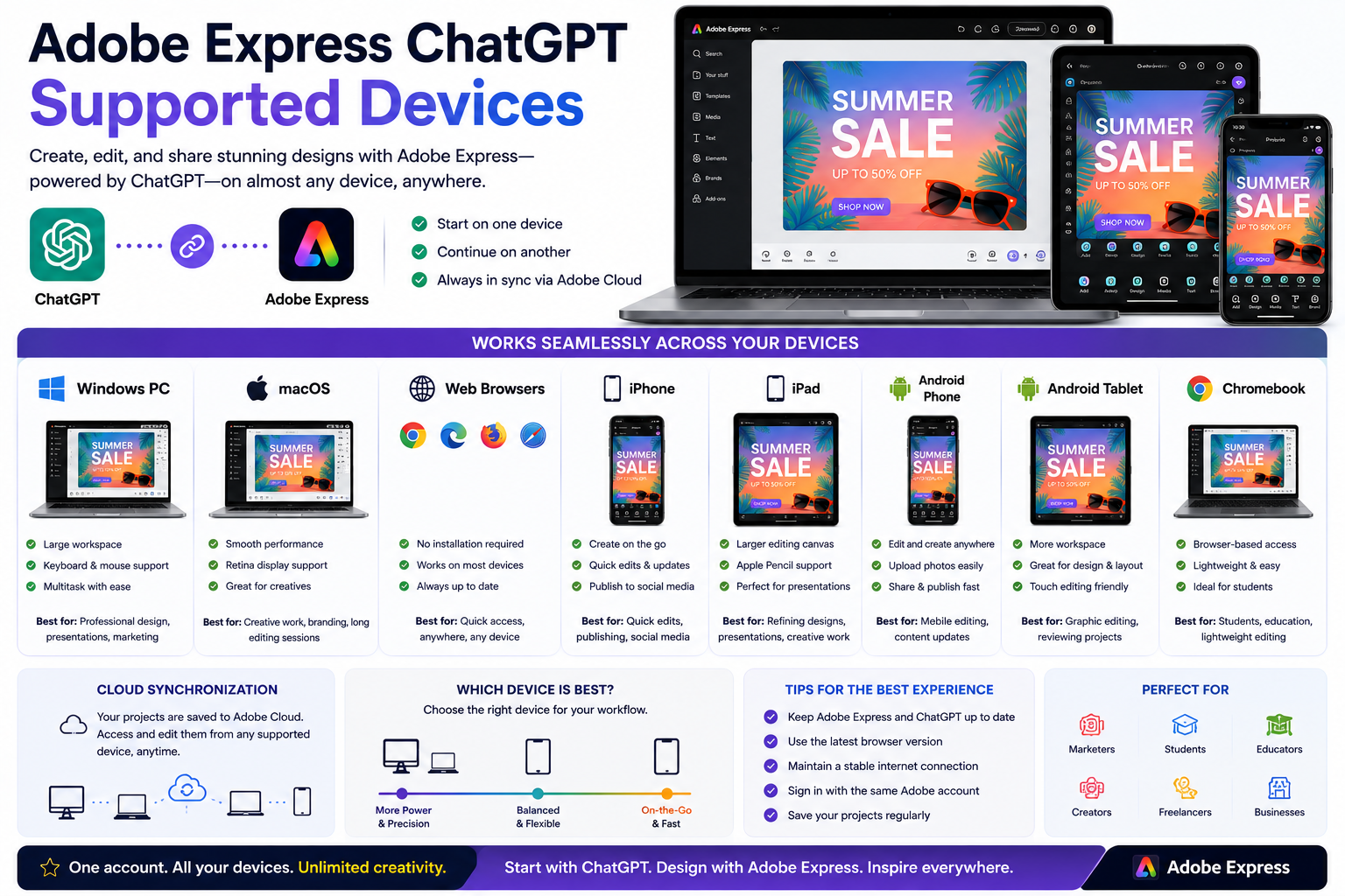 Adobe Express ChatGPT Supported Devices