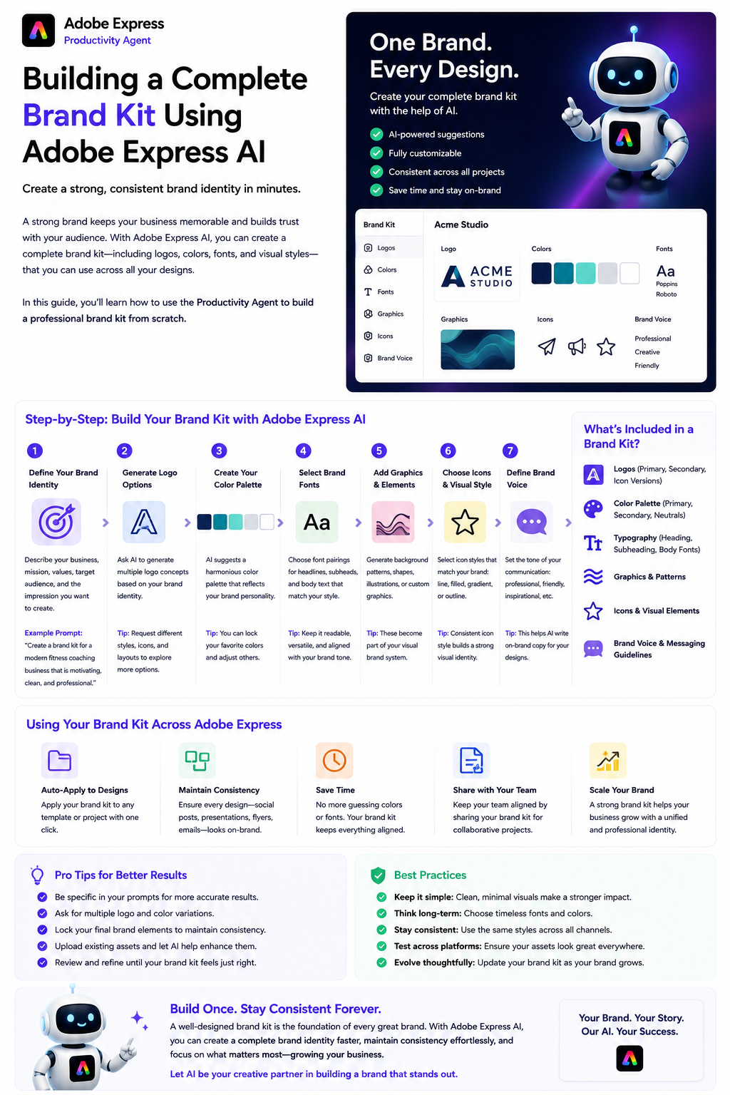Building a Complete Brand Kit Using Adobe Express AI