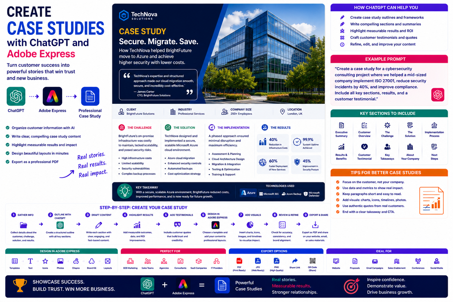 Create Case Studies with ChatGPT and Adobe Express