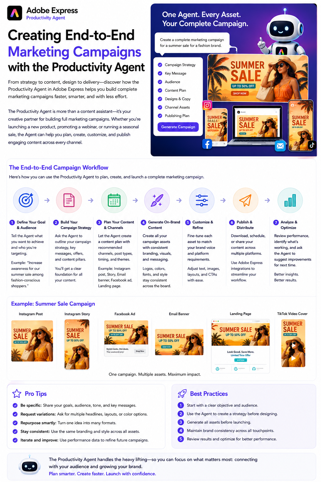 Creating End-to-End Marketing Campaigns with the Productivity Agent