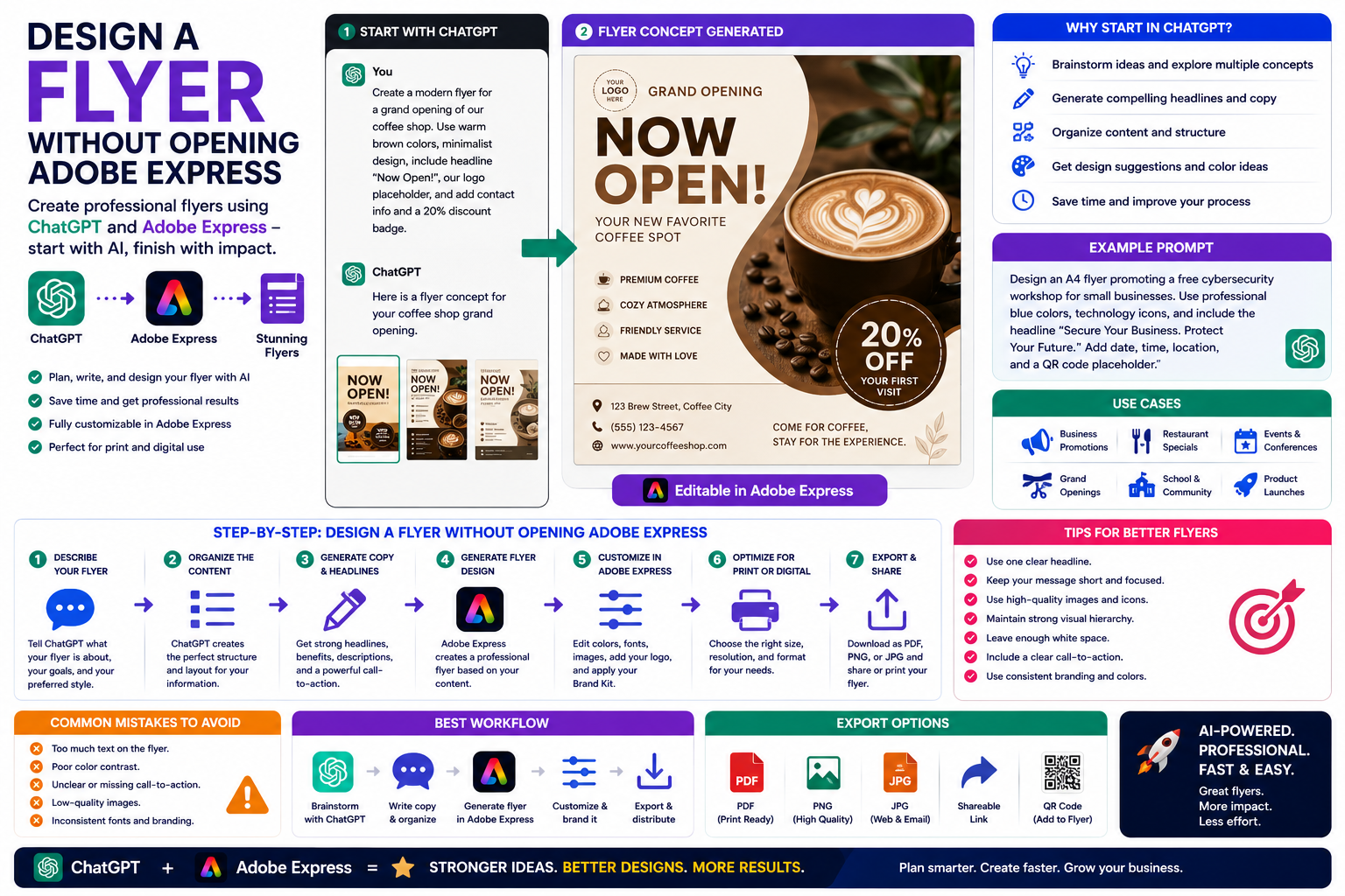 Design a Flyer Without Opening Adobe Express