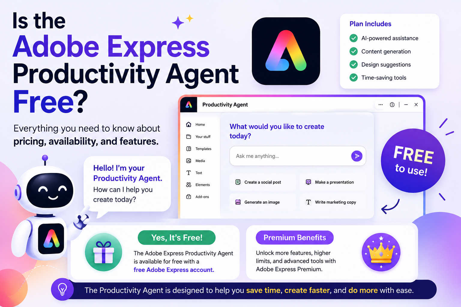 Is the Adobe Express Productivity Agent Free?